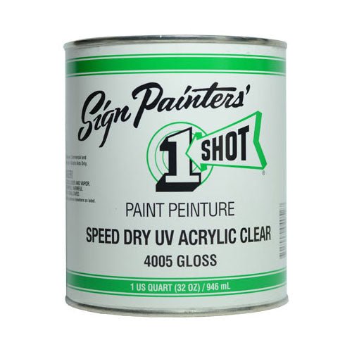 1 Shot 4005 Clear Gloss - Speed Dry UV Acrylic for Professionals