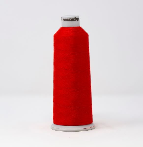 Polyneon Electric Red Embroidery Thread #40 Weight – 5,500 Yard Cone