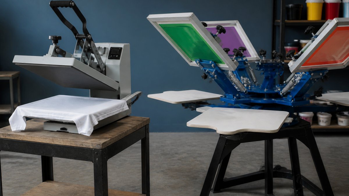 Heat Press vs Screen Printing for Small Startups