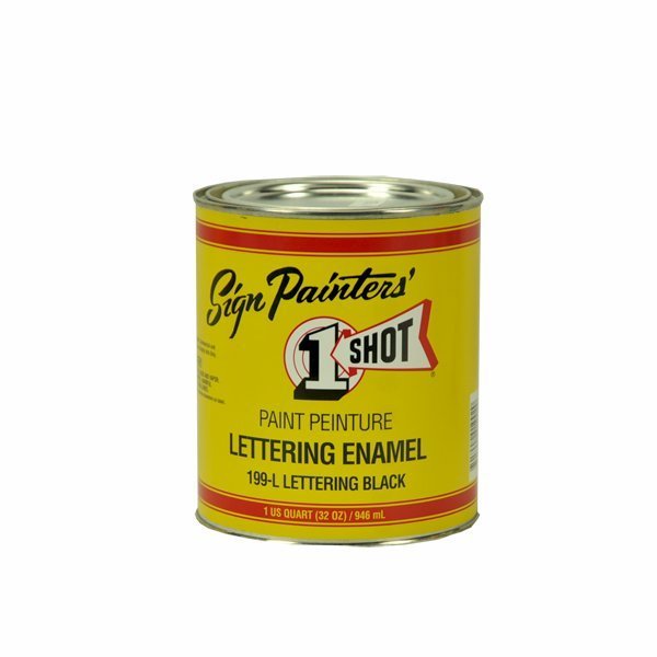 1 Shot Lettering Enamel Oil Based Paint Half Pint - McLogan Supply