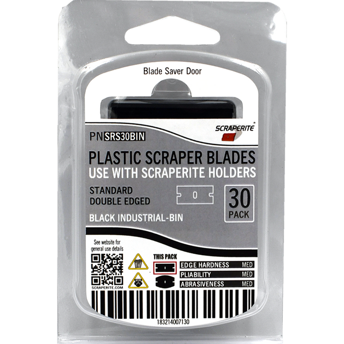 ScrapeRite Plastic Razor Blades Black 30 Pack