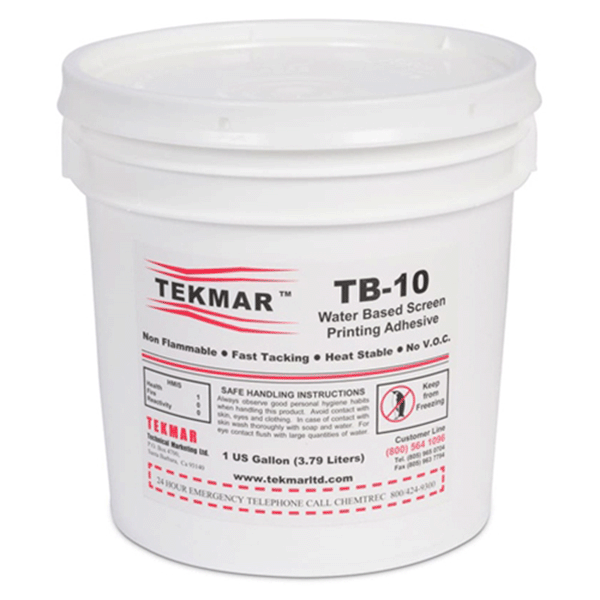 Tekmar TB-10 Water Based Screen Printing Adhesive