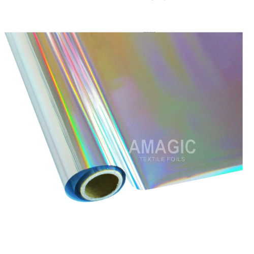 Amagic Textile Foils Silver Holo Rainbow 25" x 1000' - McLogan Supply