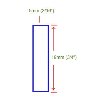 Double Bevel Peewee Squeegee 90A Durometer (1 side) - McLogan Supply