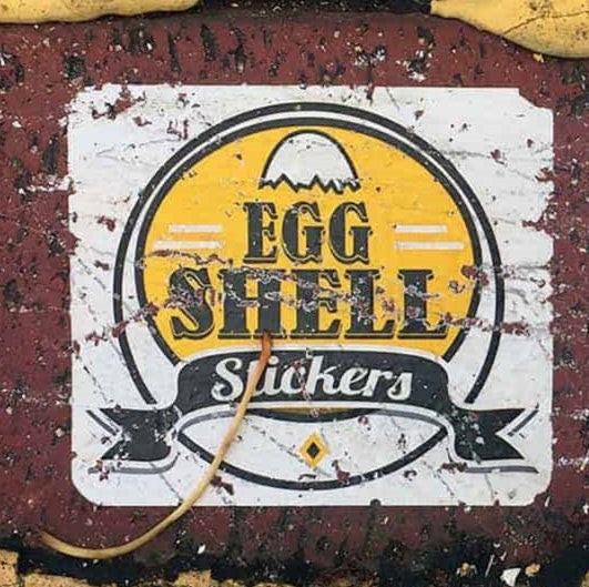 Eggshell Matte White Stickers 20"