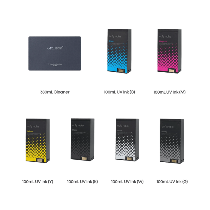 eufyMake Ink and Cleaning Cartridge Kit for UV Printer E1 - McLogan Supply