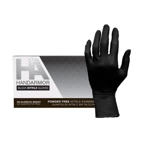 Hand Armor Black Nitrile Gloves - 5Mil Powder Free - McLogan Supply