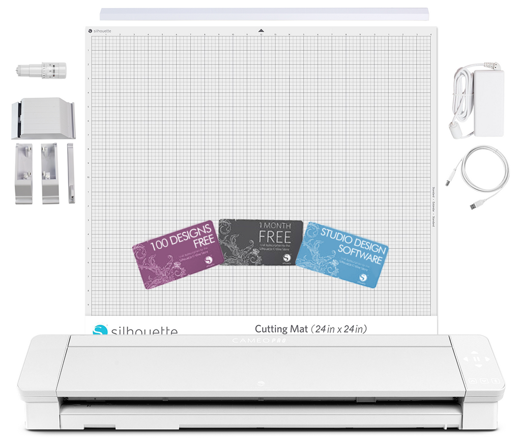 Silhouette Cameo 4 Plus 15 In Cutting Machine White with Accessories 