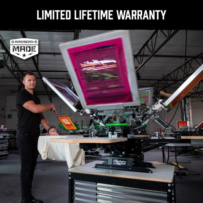 Riley Hopkins 250+ Screen Printing Press with XY Micro Registration - McLogan Supply