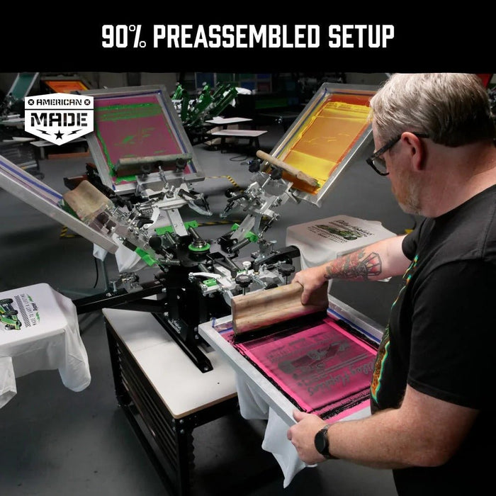 Riley Hopkins 250+ Screen Printing Press with XY Micro Registration - McLogan Supply