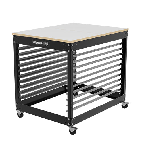 Riley Hopkins Single Station Screen Printing Press Cart - McLogan Supply