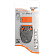 ScrapeRite Tradesman Dwarf Plastic Razor Blade Holder & Orange 6Pk Blades - McLogan Supply