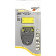 ScrapeRite Tradesman Dwarf Plastic Razor Blade Holder & Yellow 6Pk Blades - McLogan Supply
