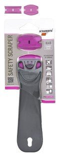 ScrapeRite Tradesman Standard Plastic Razor Blade Holder & Magenta 6Pk Blades - McLogan Supply