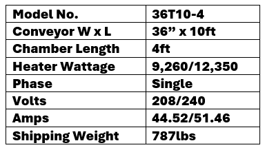 T Series Conveyor Dryer Oven - McLogan Supply