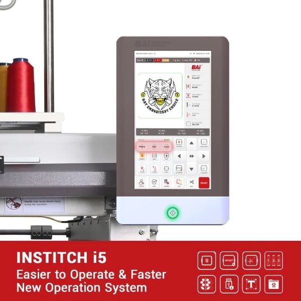 THE VISION - 2 Heads BAi Double - Head Embroidery Machine - McLogan Supply