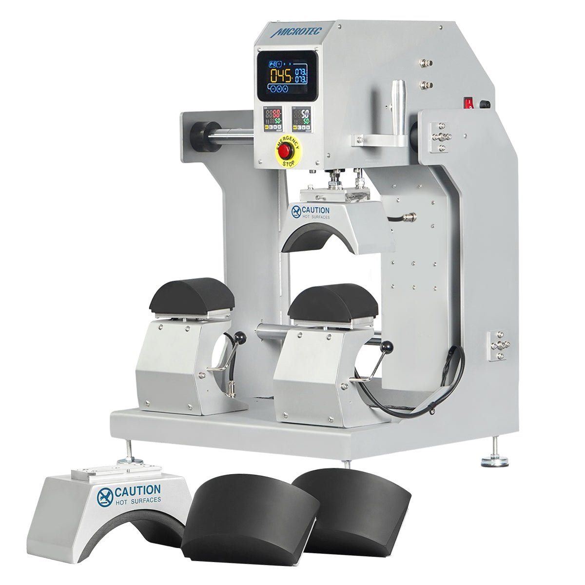 TITAN Double Station Dual Heat Pneumatic Cap & Label Combo Heat Press